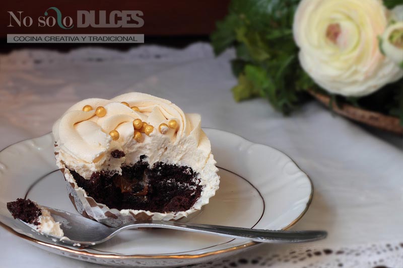 No solo dulces - Cupcakes chocolate dulce de leche y avellanas