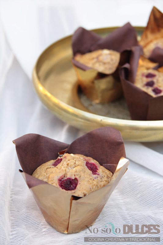 No solo dulces - Muffins de frambuesa y chocolate blanco