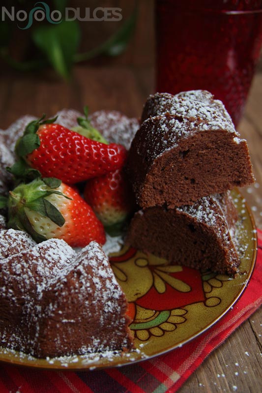 No solo dulces - Bundt cake de nata y chocolate