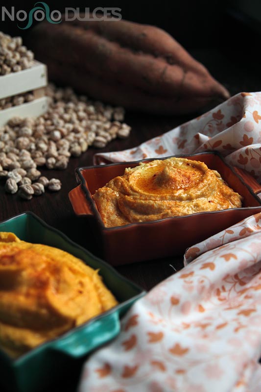 No solo dulces - Receta hummus tradicional y batata especiada