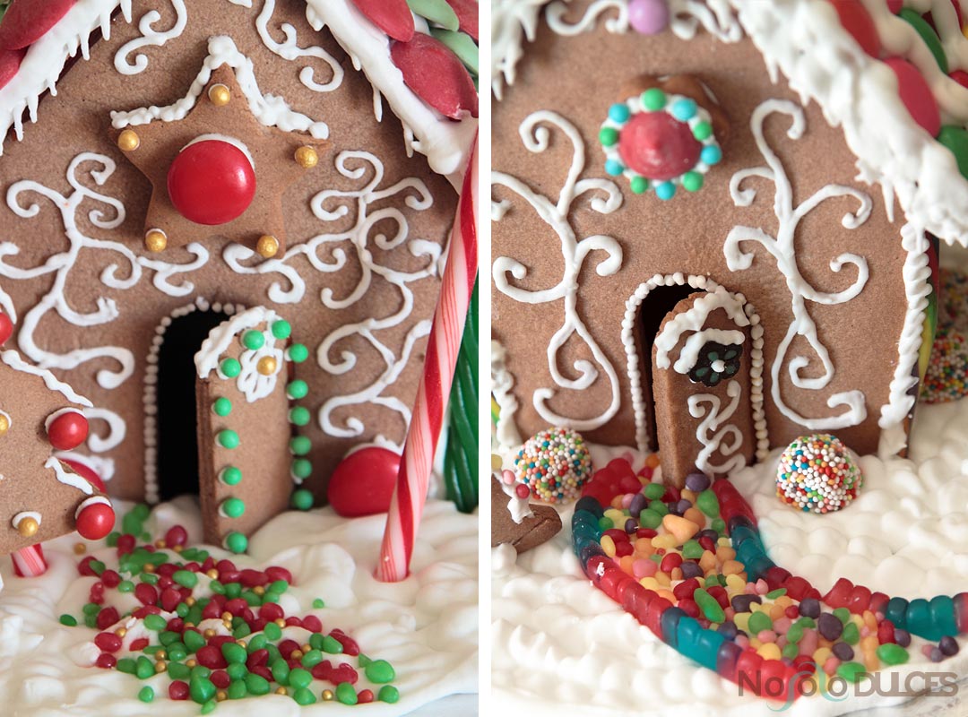 Receta de casitas de galletas de jengibre perfecta para decorar con niños en Navidad