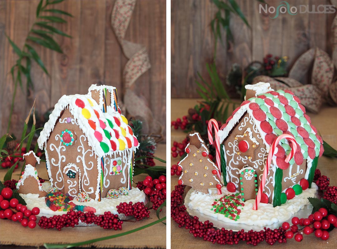 Receta de casitas de galletas de jengibre perfecta para decorar con niños en Navidad