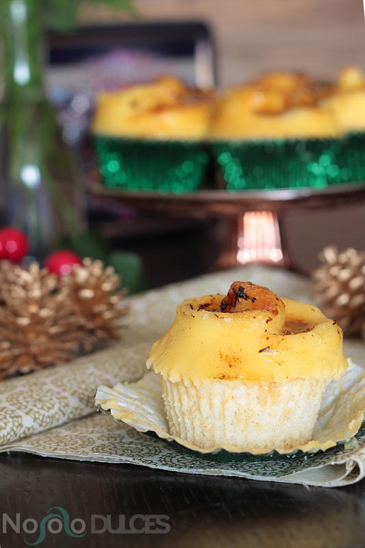 Cupcakes de naranja, vino y crema catalana para Navidad