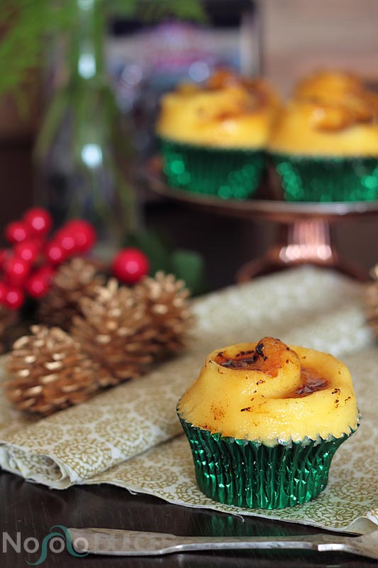 Cupcakes de naranja, vino y crema catalana para Navidad